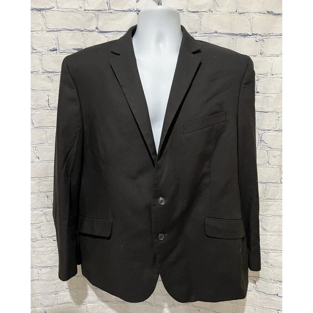 Billy London UK 46R Mens 2 Button Black Suit Blazer Jacket